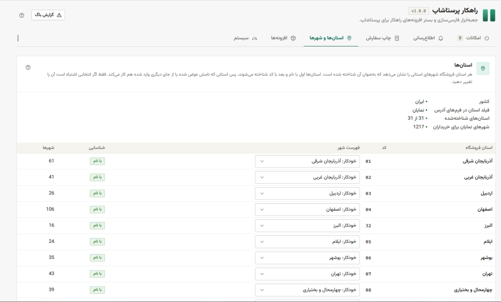 ماژول راهکار پرستاشاپ