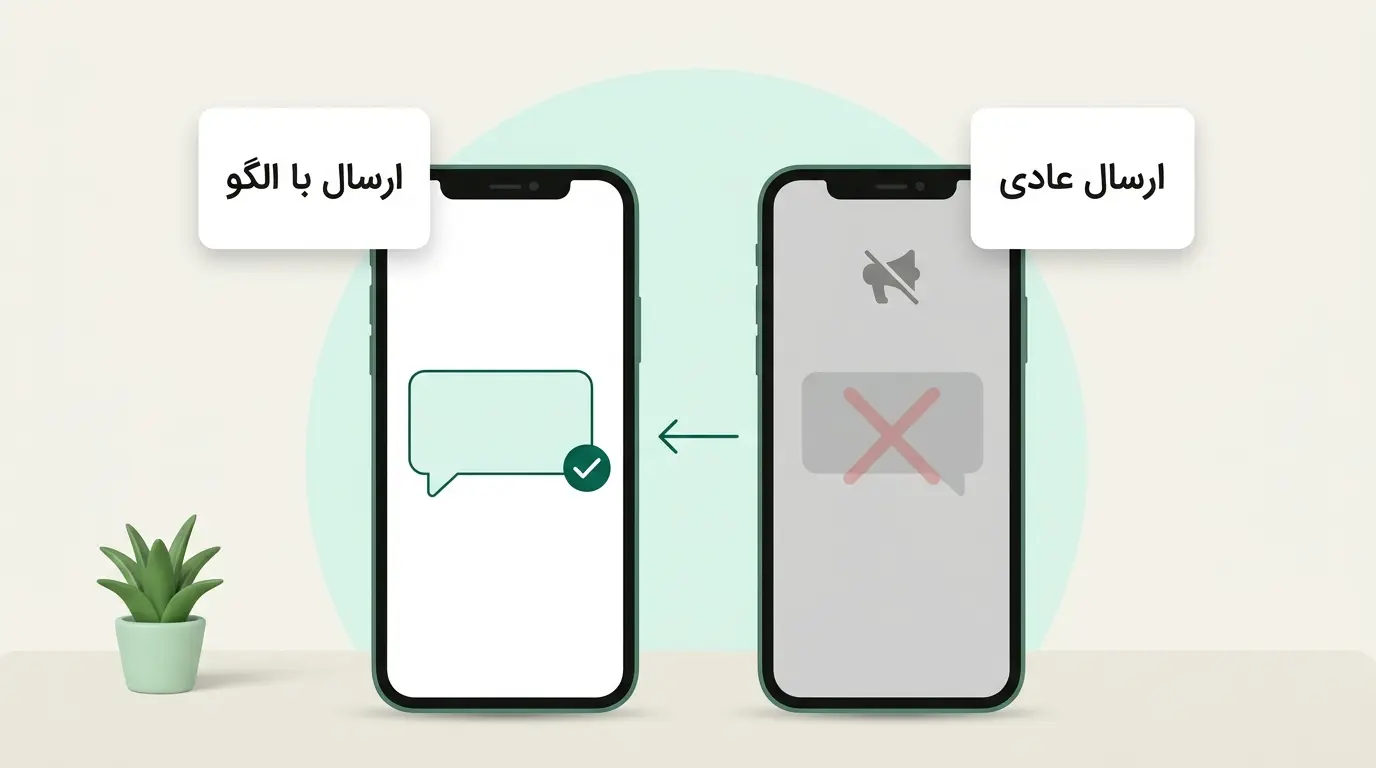 فرق ارسال عادی و ارسال با الگو در پیامک سفارش پرستاشاپ